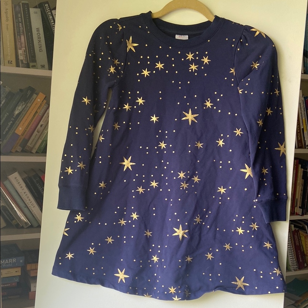 Hanna Andersson Foil Print Fleece Dress